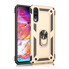 RING ARMOR Tvrdený kryt pre Samsung Galaxy A70 - zlatý