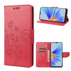 BUTTERFLY Knižkové puzdro pre OPPO A17 - červené