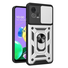 SLIDING ARMOR Tvrdený kryt pre Motorola Moto G72 - sivý