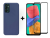9D SKLO + PUZDRO 2v1 pre Samsung Galaxy M13 - silikónové modré