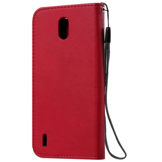 9D SKLO + PÚZDRO 2v1 pre Nokia 1.3 - Knižkové puzdro Solid červené