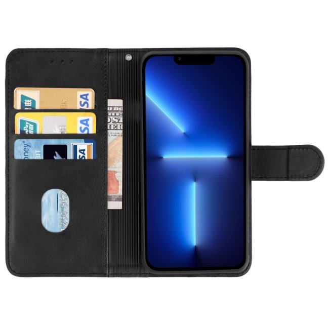 9D SKLO + PUZDRO 2v1 pre Apple iPhone 14 Pro - Knižkové solid čierne