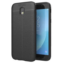 Silikonový kryt pre Samsung Galaxy J3 2017 Litchi čierne