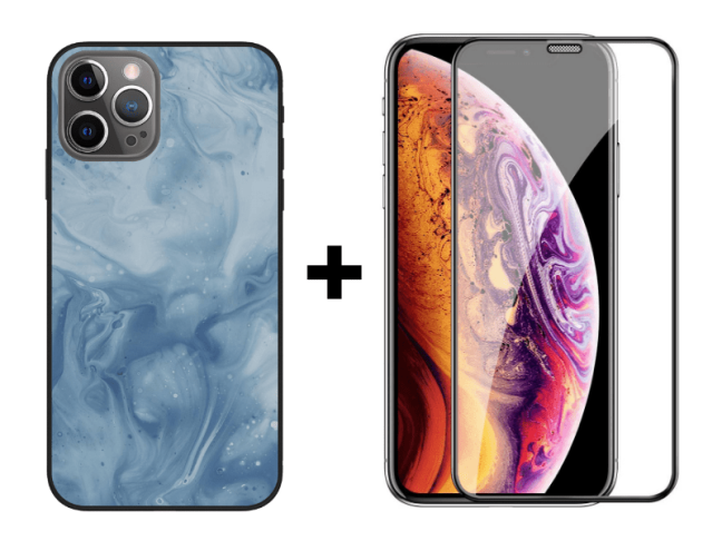 9D SKLO + KRYT 2v1 pre Apple iPhone 12 / 12 Pro - Pattern 002