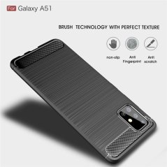 CARBON zadný obal pre Samsung Galaxy A51 - čierny