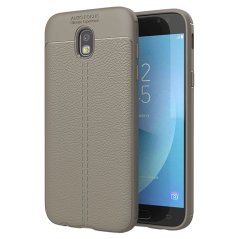 Silikonový kryt pre Samsung Galaxy J3 2017 Litchi sivé