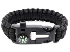 Náramok prežitie náramok 5v1 kompas kremeň lano čepeľ paracord lano