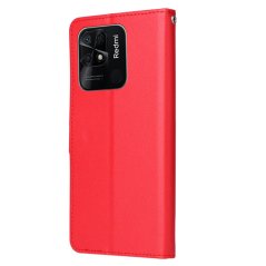 SOLID Knižkové puzdro pre Xiaomi Redmi 10C - červené