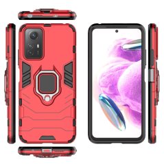 Tvrdený kryt pre Xiaomi Redmi Note 12S - RING Armor červený