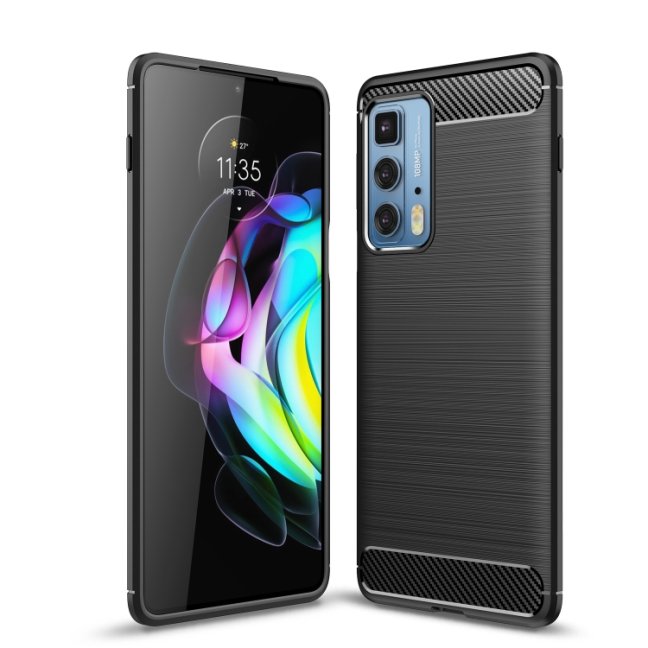 9D SKLO + PÚZDRO 2v1 pre Motorola Moto Edge 20 Pro - carbon čierne