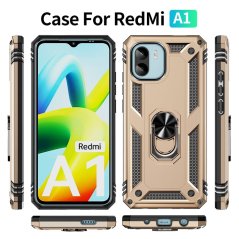 RING ARMOR Tvrdený kryt pre Xiaomi Redmi A1 / Redmi A2 - zlatý