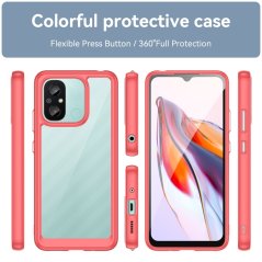 SKLO + PUZDRO 2v1 pre Xiaomi Redmi 12C - Tvrdené SPACE červené
