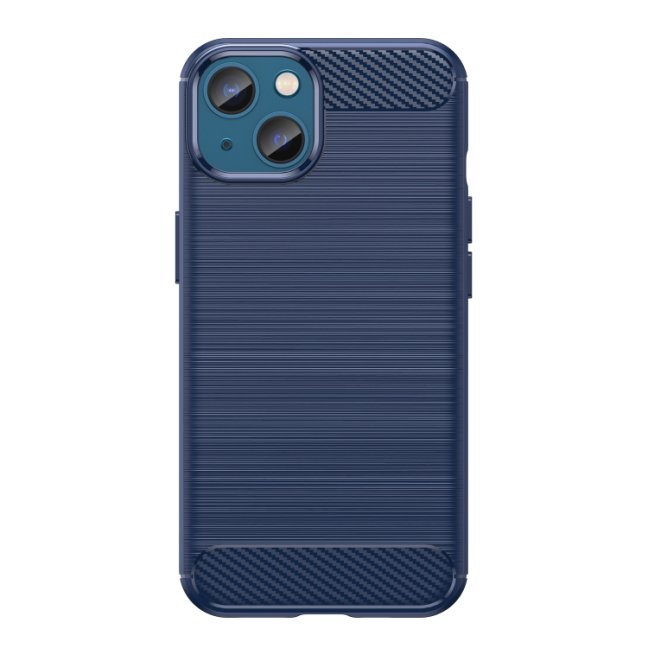 9D SKLO + PUZDRO 2v1 pre Apple iPhone 14 Plus - Silikónové carbon modré