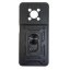 9D SKLO + PUZDRO 2v1 pre Huawei Nova Y90 - Tvrdené Armor Ring SLIDE čierne