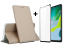 9D SKLO + PUZDRO 2v1 pre Motorola Moto E13 - Knižkové SMART MAGNET zlaté