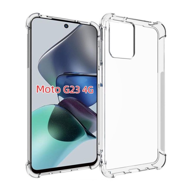 9D SKLO + PUZDRO 2v1 pre Motorola Moto G23 - Silikónové priesvitné