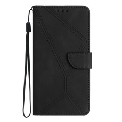 STITCHING Knižkové puzdro pre OPPO A17 - čierne