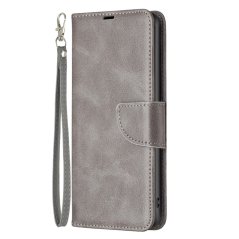 LAMBSKIN Knižkové puzdro pre Xiaomi Redmi 13C - sivé