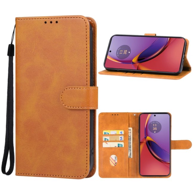 9D SKLO + PUZDRO 2v1 pre Motorola Moto G84 5G - Knižkové SOLID hnedé