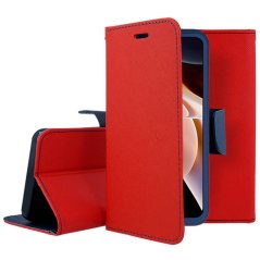 SKLO + PUZDRO 2v1 pre Xiaomi Redmi Note 12 Pro 5G - Knižkové FANCY červené