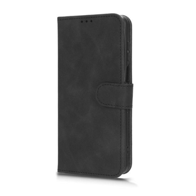 9D SKLO + PUZDRO 2v1 pre Motorola Moto G23 / G13 - Knižkové puzdro SOLID čierne