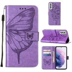 BUTTERFLY Knižkové puzdro pre Samsung Galaxy S22 5G - fialové