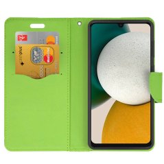 SKLO + PUZDRO 2v1 pre Xiaomi Redmi 10 5G - Knižkové FANCY modro zelené