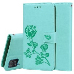 ROSE Knižkové puzdro pre Samsung Galaxy A12 - zelené