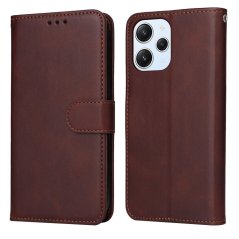 CALF Knižkové puzdro pre Xiaomi Redmi 12 - tmavo hnedé