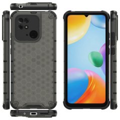 HONEYCOMB Tvrdený kryt pre Xiaomi Redmi 10C - čierny