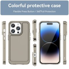 CANDY Zadný obal pre Apple iPhone 15 Pro - sivý