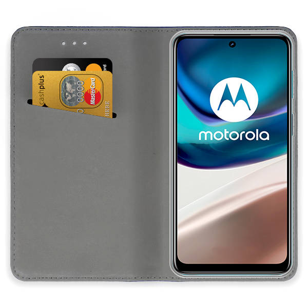9D SKLO + PUZDRO 2v1 pre Motorola Moto G42 - Knižkové Smart Magnet zlaté
