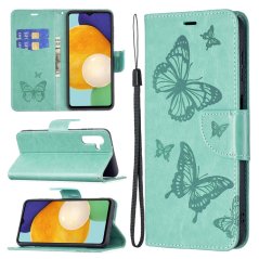 BUTTERFLY Knižkové puzdro pre Samsung Galaxy A13 5G / A04s - zelené
