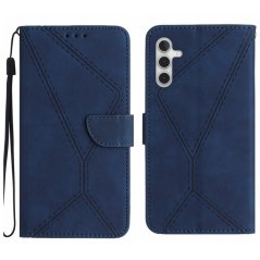 STITCHING Knižkové puzdro pre Samsung Galaxy A13 5G / A04s - modré