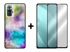 9D SKLO + PUZDRO 2v1 pre Xiaomi Redmi Note 10 Pro - Pattern 008