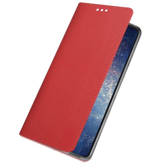 9D SKLO + PUZDRO 2v1 pre Motorola Moto G72 - Knižkové Magnet červené
