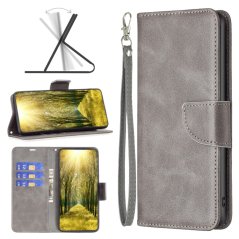 LAMBSKIN Knižkové puzdro pre Xiaomi Redmi A1 / Redmi A2 - sivé