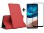 9D SKLO + PUZDRO 2v1 pre Motorola Moto G42 - Knižkové Smart Magnet červené