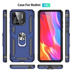 RING ARMOR Tvrdený kryt pre Xiaomi Redmi 10C - modrý