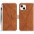 STITCHING Knižkové puzdro pre Apple iPhone 15 Plus - hnedé