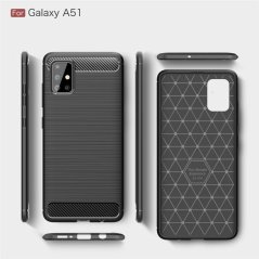 CARBON zadný obal pre Samsung Galaxy A51 - červený