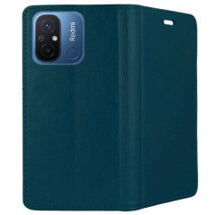 SKLO + PUZDRO 2v1 pre Xiaomi Redmi 12C - Knižkové puzdro MAGNETIC zelené
