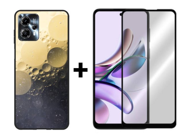 9D SKLO + PUZDRO 2v1 pre Motorola Moto G23 / G13 - Pattern 003