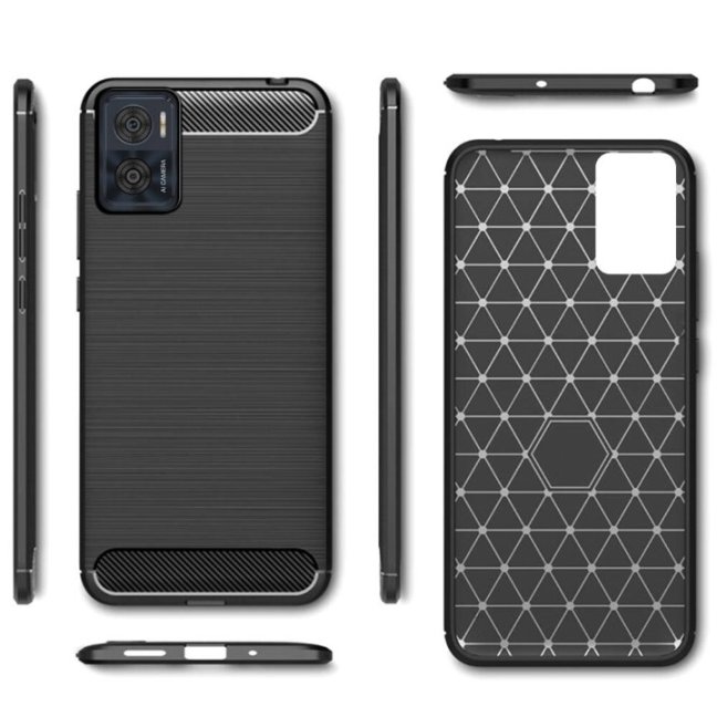 9D SKLO + PUZDRO 2v1 pre Motorola Moto E22 / E22i - CARBON čierne