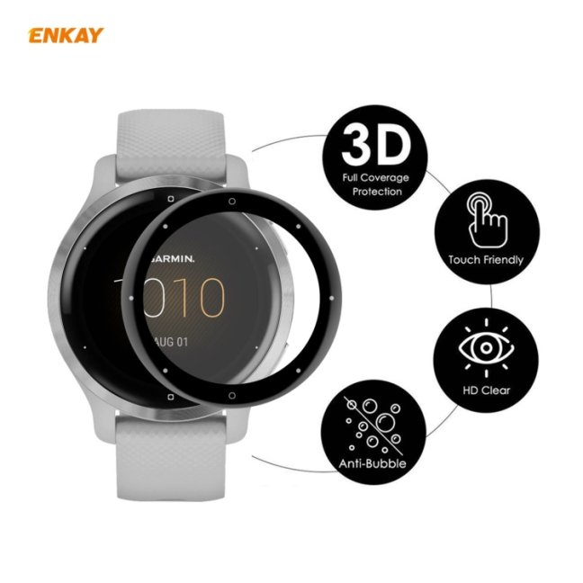 3D Ochranná fólia Garmin Vivoactive 4S / Garmin Venu 2S čierna