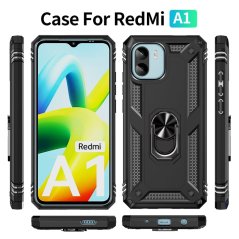 RING ARMOR Tvrdený kryt pre Xiaomi Redmi A1 / Redmi A2 - čierny