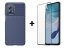 9D SKLO + PUZDRO 2v1 pre Motorola Moto G53 5G - Tvrdené THUNDER modré