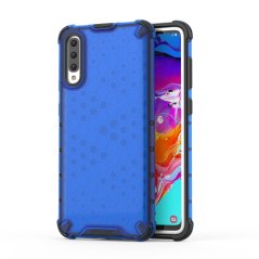 Tvrdený kryt pre Samsung Galaxy A70 - HONEYCOMB modrý