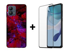 9D SKLO + PUZDRO 2v1 pre Motorola Moto G53 5G - Pattern 014