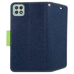 9D SKLO + PUZDRO 2v1 pre Samsung Galaxy A22 5G - Knižkové Fancy modro zelené